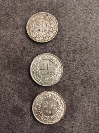 Colección de 51 francos suizos