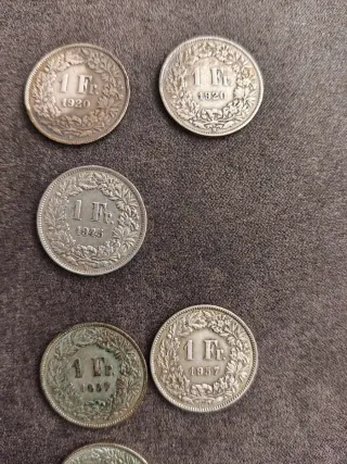 Colección de 51 francos suizos