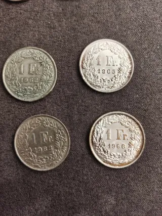 Colección de 51 francos suizos