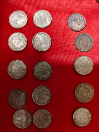 Colección de 51 francos suizos