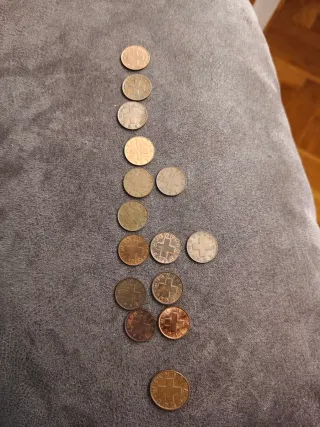 Colección de 51 francos suizos