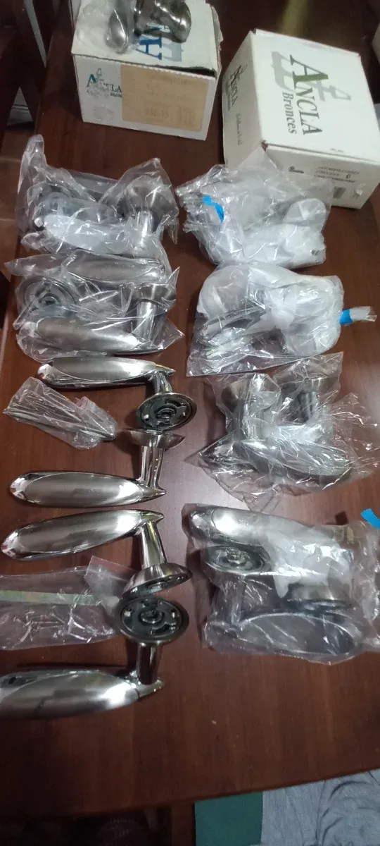 Juego manivela inox y cromo