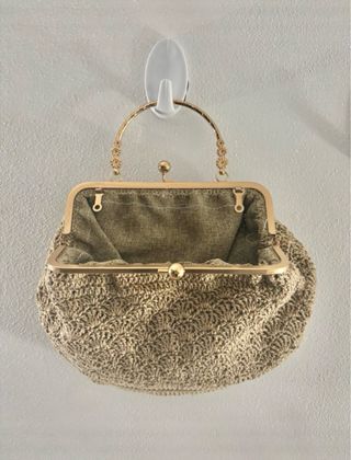 Borsetta beige e oro