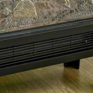 Chimenea Eléctrica en 3 Lados, Potencia 1000/2000W Chimenea Eléctrica con Llama LED Realista, Control de Temperatura, Termostato, Protección Contra Sobrecalentamiento, 40.5X20X62 Cm, Negro