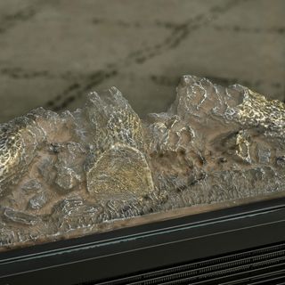 Chimenea Eléctrica en 3 Lados, Potencia 1000/2000W Chimenea Eléctrica con Llama LED Realista, Control de Temperatura, Termostato, Protección Contra Sobrecalentamiento, 40.5X20X62 Cm, Negro