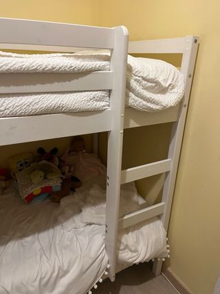 2 Literas de Madera Blancas