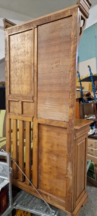 Mueble recibidor madera roble maciza