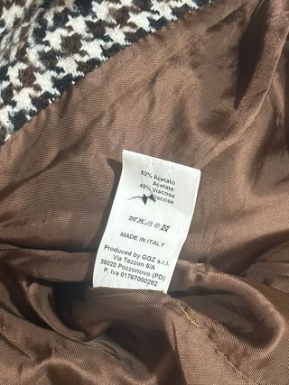 Vicolo Cappotto pied de poule taglia S