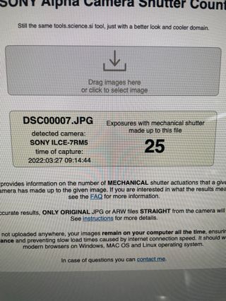 Camara Sony A7RV - Solo (25 disparos)