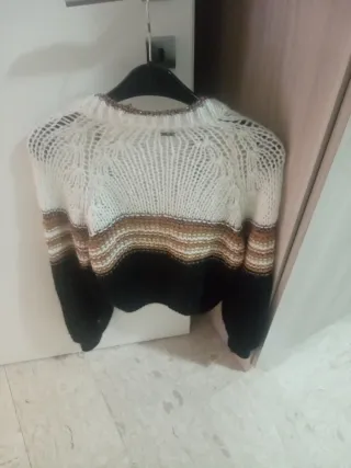 Maglione Liu Jo bianco e marrone