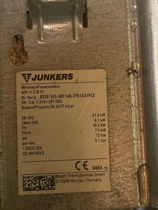 Cuerpo Gas Junkers Minimaxx Powercontrol