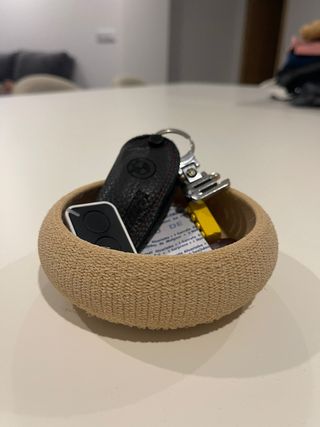 Tigela para chaves em tecido