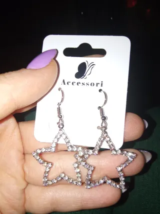Orecchini a stella con strass