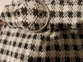 Minifalda cuadros blanco y negro