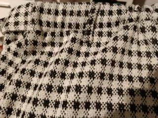 Minifalda cuadros blanco y negro