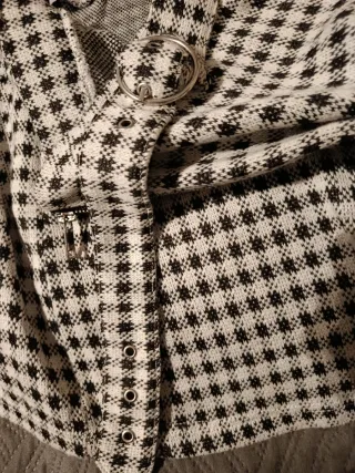 Minifalda cuadros blanco y negro