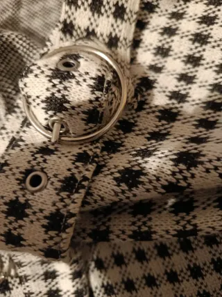 Minifalda cuadros blanco y negro