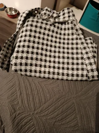 Minifalda cuadros blanco y negro