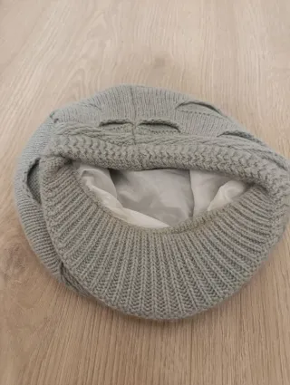 Gorro de lana gris