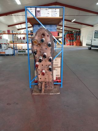 Botellero madera nogal rústico