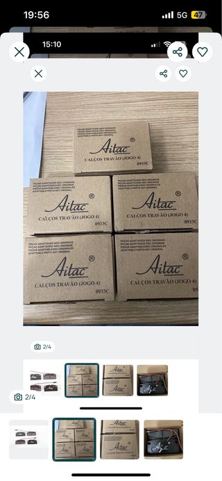 Calços Pastilhas Travão Aitac