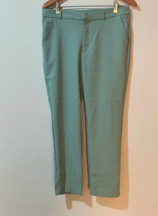 Traje chaqueta y pantalón Stradivarius verde