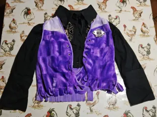 Costume Carnevale Cow Girl Viola con cappello