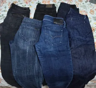 Pantalones Diesel Denim Division Azul