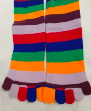 Calcetines de dedos niña arcoíris