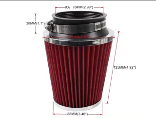 Filtro de aire cónico alto flujo nuevo a estrenar