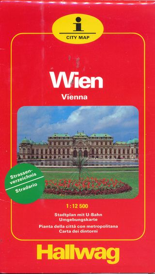 Mapa de Viena Hallwag con Plano y Metro