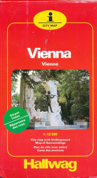 Mapa de Viena Hallwag con Plano y Metro