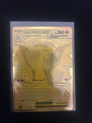 Carta Pokémon Mega Charizard X EX Dorada