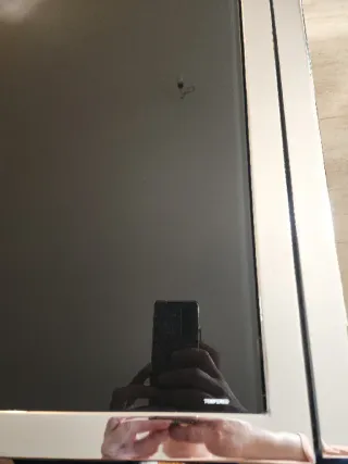 Mesa de salón cristal y metal