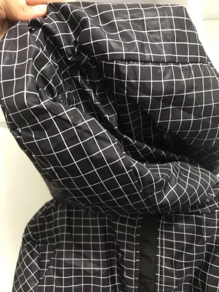 Abrigo largo estampado a cuadros