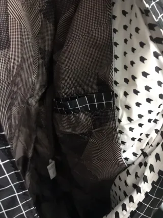 Abrigo largo estampado a cuadros