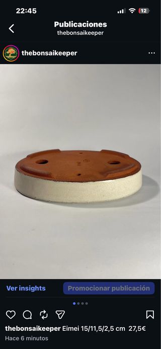 Maceta bonsai Eimei 15/11,5/2,5 cm