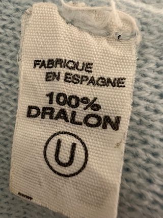 Bufanda infantil azul cielo con osito.