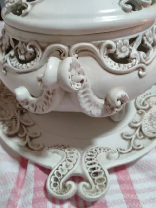 Sopera/Centro de Mesa Capodimonte Hecho a Mano