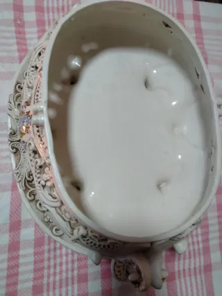 Sopera/Centro de Mesa Capodimonte Hecho a Mano