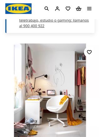 Brazo mesa extensible blanca Ikea