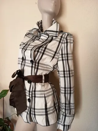 Gabardina Zara cuadros