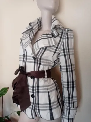 Gabardina Zara cuadros