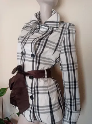 Gabardina Zara cuadros