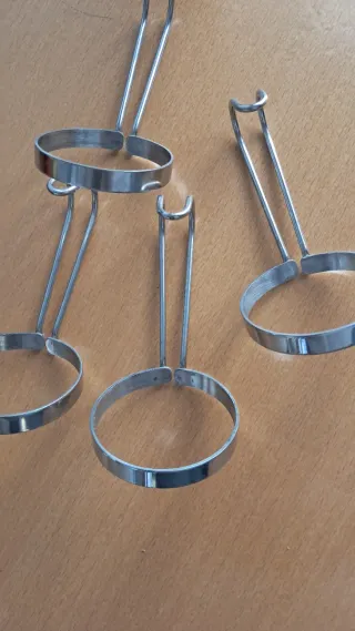 4 asas de metal para tazas de cristal