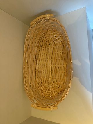 4 Cestas Mimbre Forradas Tela