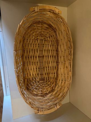 4 Cestas Mimbre Forradas Tela