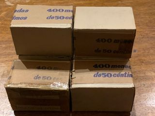 Caja 400 monedas 50 céntimos 1966