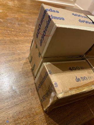 Caja 400 monedas 50 céntimos 1966