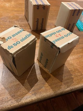 Caja 400 monedas 50 céntimos 1966